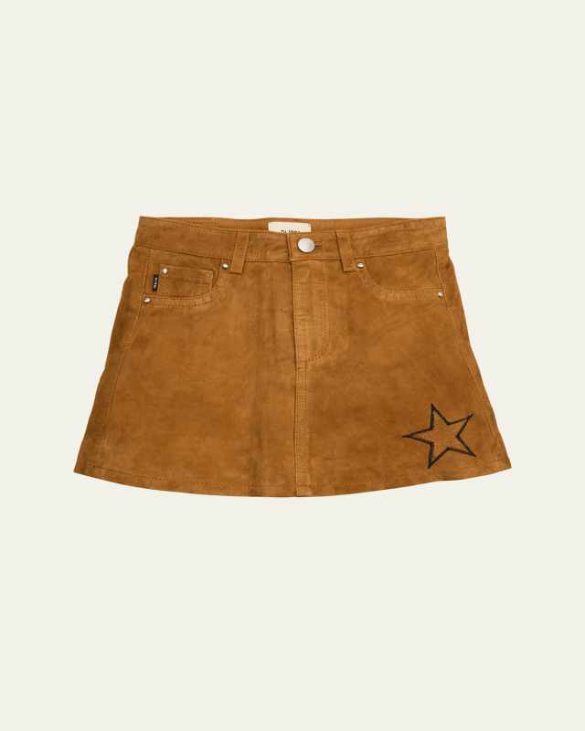 Girl's Jenny Suede Mini Skirt, Size 8-